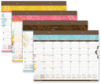 AT-A-GLANCE® Suzani Monthly Desk Pad Calendar Medallion Artwork, 21.75 x 17, Brown Binding, Multicolor Sheets, 12-Month (Jan-Dec): 2023