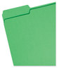 A Picture of product SMD-12143 Smead™ Colored File Folders 1/3-Cut Tabs: Assorted, Letter Size, 0.75" Expansion, Green, 100/Box