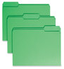 A Picture of product SMD-12143 Smead™ Colored File Folders 1/3-Cut Tabs: Assorted, Letter Size, 0.75" Expansion, Green, 100/Box