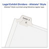 A Picture of product AVE-01700 Avery® Preprinted Legal Exhibit Index Tab Dividers with Black and White Tabs Side Allstate Style, 26-Tab, A to Z, 11 x 8.5, 1 Set, (1700)