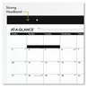 A Picture of product AAG-SK2200 AT-A-GLANCE® Monthly Refillable Desk Pad 22 x 17, White Sheets, Black Binding, Corners, 12-Month (Jan to Dec): 2024