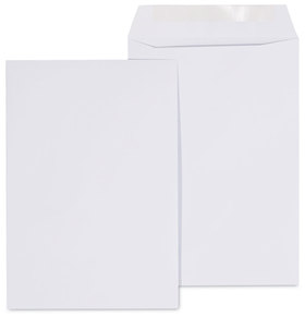 Universal® Catalog Envelope 24 lb Bond Weight Paper, #1 3/4, Square Flap, Gummed Closure, 6.5 x 9.5, White, 500/Box