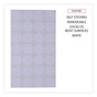 A Picture of product UNV-40108 Universal® Self-Adhesive Removable Color-Coding Labels 0.75" dia, White, 28/Sheet, 36 Sheets/Pack