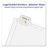 A Picture of product AVE-01704 Avery® Preprinted Legal Exhibit Index Tab Dividers with Black and White Tabs Side Allstate Style, 25-Tab, 76 to 100, 11 x 8.5, 1 Set, (1704)