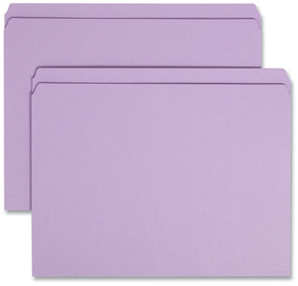 Smead™ Reinforced Top Tab Colored File Folders Straight Tabs, Letter Size, 0.75" Expansion, Lavender, 100/Box
