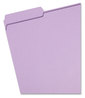 A Picture of product SMD-12434 Smead™ Reinforced Top Tab Colored File Folders 1/3-Cut Tabs: Assorted, Letter Size, 0.75" Expansion, Lavender, 100/Box