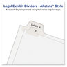 A Picture of product AVE-01705 Avery® Preprinted Legal Exhibit Index Tab Dividers with Black and White Tabs Side Allstate Style, 25-Tab, 101 to 125, 11 x 8.5, 1 Set, (1705)