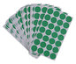 A Picture of product UNV-40115 Universal® Self-Adhesive Removable Color-Coding Labels 0.75" dia, Green, 28/Sheet, 36 Sheets/Pack