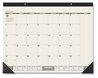 A Picture of product AAG-SK32G00 AT-A-GLANCE® Recycled Monthly Desk Pad 22 x 17, Sand/Green Sheets, Black Binding, Corners, 12-Month (Jan to Dec): 2025