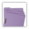 A Picture of product SMD-12440 Smead™ Top Tab Colored Fastener Folders 0.75" Expansion, 2 Fasteners, Letter Size, Lavender Exterior, 50/Box