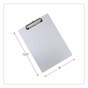 A Picture of product UNV-40301 Universal® Aluminum Clipboard with Low Profile Clip 0.5" Capacity, Holds 8.5 x 11 Sheets,