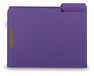 A Picture of product SMD-12442 Smead™ WaterShed® CutLess® Reinforced Top Tab Fastener Folders 0.75" Expansion, 2 Fasteners, Letter Size, Purple Exterior, 50/Box