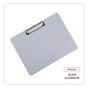 A Picture of product UNV-40302 Universal® Plastic Brushed Aluminum Clipboard Landscape Orientation, 0.5" Clip Capacity, Holds 11 x 8.5 Sheets, Silver