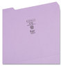 A Picture of product SMD-12443 Smead™ Colored File Folders 1/3-Cut Tabs: Assorted, Letter Size, 0.75" Expansion, Lavender, 100/Box