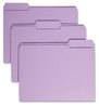 A Picture of product SMD-12443 Smead™ Colored File Folders 1/3-Cut Tabs: Assorted, Letter Size, 0.75" Expansion, Lavender, 100/Box