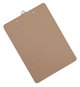 A Picture of product UNV-40304VP Universal® Hardboard Clipboard 1.25" Clip Capacity, Holds 8.5 x 11 Sheets, Brown, 3/Pack