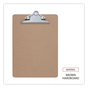 A Picture of product UNV-40304VP Universal® Hardboard Clipboard 1.25" Clip Capacity, Holds 8.5 x 11 Sheets, Brown, 3/Pack