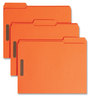 A Picture of product SMD-12540 Smead™ Top Tab Colored Fastener Folders 0.75" Expansion, 2 Fasteners, Letter Size, Orange Exterior, 50/Box