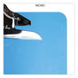A Picture of product UNV-40307 Universal® Plastic Clipboard with High Capacity Clip 1.25" Holds 8.5 x 11 Sheets, Translucent Blue