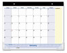 A Picture of product AAG-SK70000 AT-A-GLANCE® QuickNotes® Desk Pad 22 x 17, White/Blue/Yellow Sheets, Black Binding, Clear Corners, 13-Month (Jan to Jan): 2024 2025