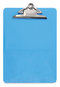 A Picture of product UNV-40307 Universal® Plastic Clipboard with High Capacity Clip 1.25" Holds 8.5 x 11 Sheets, Translucent Blue