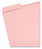 A Picture of product SMD-12634 Smead™ Reinforced Top Tab Colored File Folders 1/3-Cut Tabs: Assorted, Letter Size, 0.75" Expansion, Pink, 100/Box