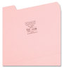 A Picture of product SMD-12643 Smead™ Colored File Folders 1/3-Cut Tabs: Assorted, Letter Size, 0.75" Expansion, Pink, 100/Box