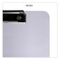 A Picture of product UNV-40310 Universal® Plastic Clipboard with Low Profile Clip 0.5" Capacity, Holds 8.5 x 11 Sheets, Clear