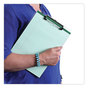 A Picture of product UNV-40310 Universal® Plastic Clipboard with Low Profile Clip 0.5" Capacity, Holds 8.5 x 11 Sheets, Clear