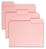 A Picture of product SMD-12643 Smead™ Colored File Folders 1/3-Cut Tabs: Assorted, Letter Size, 0.75" Expansion, Pink, 100/Box