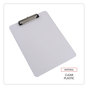 A Picture of product UNV-40310 Universal® Plastic Clipboard with Low Profile Clip 0.5" Capacity, Holds 8.5 x 11 Sheets, Clear