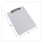 A Picture of product UNV-40310 Universal® Plastic Clipboard with Low Profile Clip 0.5" Capacity, Holds 8.5 x 11 Sheets, Clear