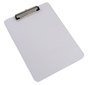 A Picture of product UNV-40310 Universal® Plastic Clipboard with Low Profile Clip 0.5" Capacity, Holds 8.5 x 11 Sheets, Clear