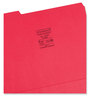 A Picture of product SMD-12734 Smead™ Reinforced Top Tab Colored File Folders 1/3-Cut Tabs: Assorted, Letter Size, 0.75" Expansion, Red, 100/Box