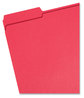 A Picture of product SMD-12734 Smead™ Reinforced Top Tab Colored File Folders 1/3-Cut Tabs: Assorted, Letter Size, 0.75" Expansion, Red, 100/Box