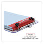 A Picture of product UNV-40312 Universal® Plastic Clipboard with Low Profile Clip 0.5" Capacity, Holds 5 x 8 Sheets, Clear