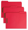 A Picture of product SMD-12740 Smead™ Top Tab Colored Fastener Folders 0.75" Expansion, 2 Fasteners, Letter Size, Red Exterior, 50/Box