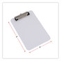 A Picture of product UNV-40312 Universal® Plastic Clipboard with Low Profile Clip 0.5" Capacity, Holds 5 x 8 Sheets, Clear