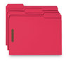 A Picture of product SMD-12742 Smead™ WaterShed® CutLess® Reinforced Top Tab Fastener Folders 0.75" Expansion, 2 Fasteners, Letter Size, Red Exterior, 50/Box