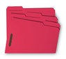 A Picture of product SMD-12742 Smead™ WaterShed® CutLess® Reinforced Top Tab Fastener Folders 0.75" Expansion, 2 Fasteners, Letter Size, Red Exterior, 50/Box