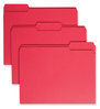 A Picture of product SMD-12743 Smead™ Colored File Folders 1/3-Cut Tabs: Assorted, Letter Size, 0.75" Expansion, Red, 100/Box