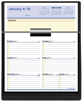 AT-A-GLANCE® Flip-A-Week® Desk Calendar Refill with QuickNotes® 7 x 6, White Sheets, 12-Month (Jan to Dec): 2024