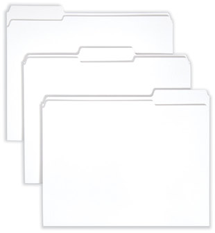 Smead™ Reinforced Top Tab Colored File Folders 1/3-Cut Tabs: Assorted, Letter Size, 0.75" Expansion, White, 100/Box