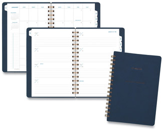 AT-A-GLANCE® Signature Collection® Firenze Navy Weekly/Monthly Planner 8.5 x 5.5, Cover, 13-Month (Jan to Jan): 2023 2024