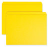 A Picture of product SMD-12910 Smead™ Reinforced Top Tab Colored File Folders Straight Tabs, Letter Size, 0.75" Expansion, Yellow, 100/Box