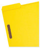 A Picture of product SMD-12940 Smead™ Top Tab Colored Fastener Folders 0.75" Expansion, 2 Fasteners, Letter Size, Yellow Exterior, 50/Box