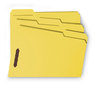 A Picture of product SMD-12942 Smead™ WaterShed® CutLess® Reinforced Top Tab Fastener Folders 0.75" Expansion, 2 Fasteners, Letter Size, Yellow Exterior, 50/Box