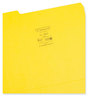 A Picture of product SMD-12943 Smead™ Colored File Folders 1/3-Cut Tabs: Assorted, Letter Size, 0.75" Expansion, Yellow, 100/Box