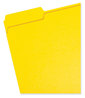 A Picture of product SMD-12943 Smead™ Colored File Folders 1/3-Cut Tabs: Assorted, Letter Size, 0.75" Expansion, Yellow, 100/Box