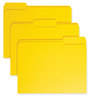 A Picture of product SMD-12943 Smead™ Colored File Folders 1/3-Cut Tabs: Assorted, Letter Size, 0.75" Expansion, Yellow, 100/Box